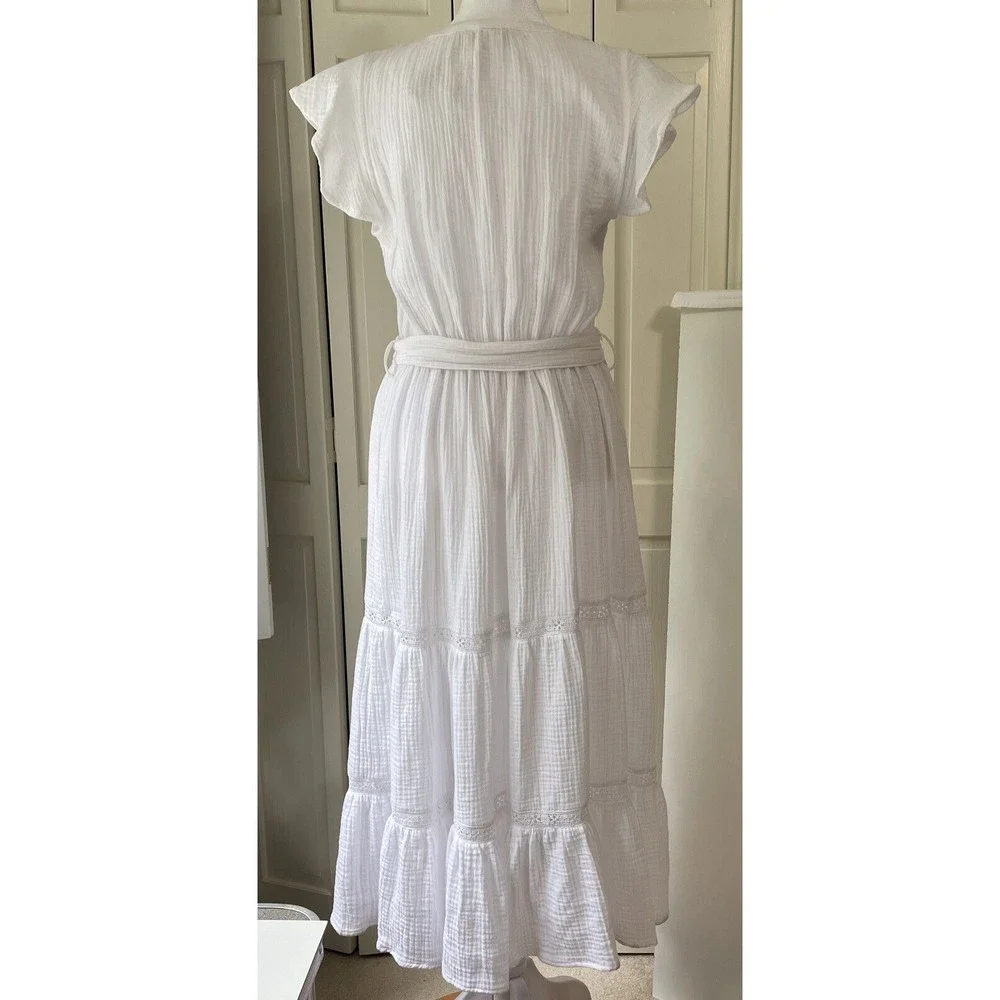 Magaschoni White Midi Dress - Picture 2 of 8